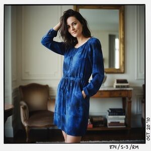 💙 Rebecca Taylor Silk Tie-Dye Dress — Size 6